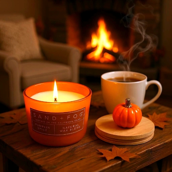 Pumpkin Spice Candle By Sand+Fog - Orange - Picture 7 of 7
